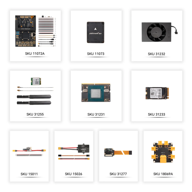 Pack Pixhawk Jetson avec carte de base - Pixhawk 6X / Jetson Orin NX 16 Go (avec Wi-Fi, SSD et caméra) / Avec étui