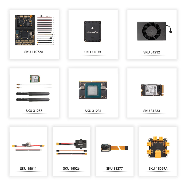 Pixhawk Jetson Baseboard Bundle - Pixhawk 6X / Jetson Orin NX 16GB (with Wi-Fi & SSD & Camera) / With Case